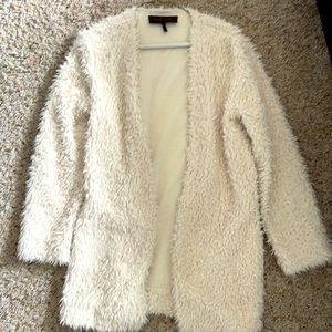 Furry cream coat/jacket